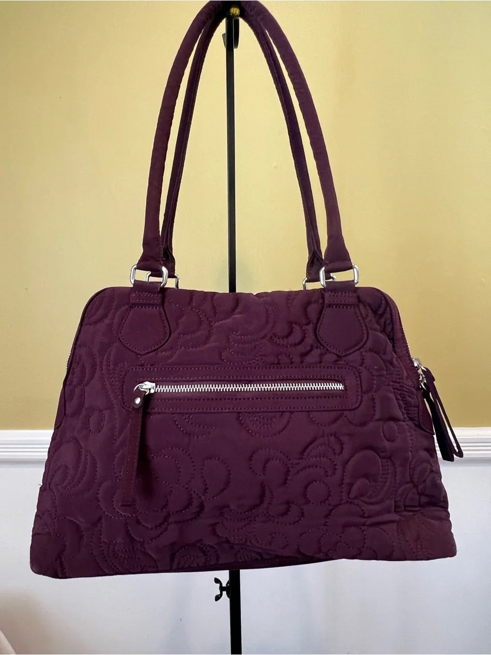 💙 Vera Bradley Purple Quilted Handbag Purse